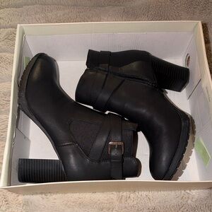 Style & Co. Black Heeled Ankle Boots
